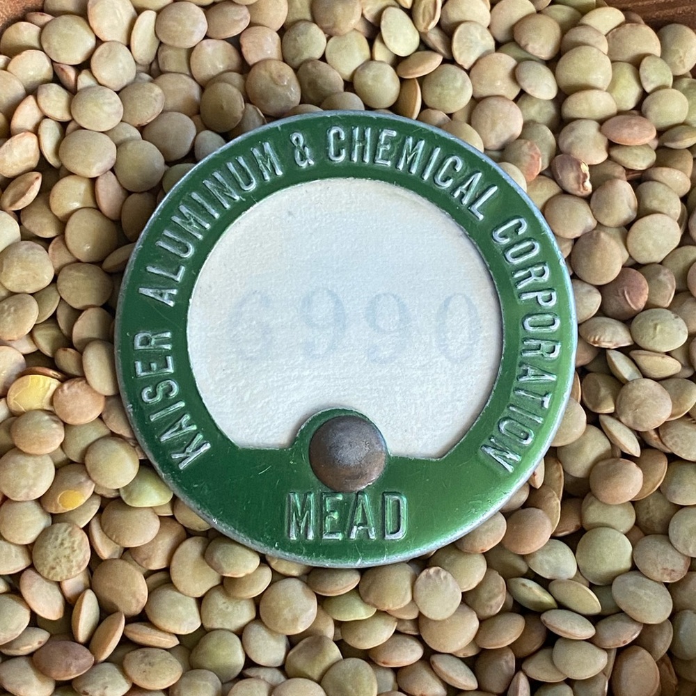Kaiser Aluminum & Chemical Corporation Identification Badge Mead WA Rare Green